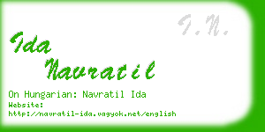 ida navratil business card